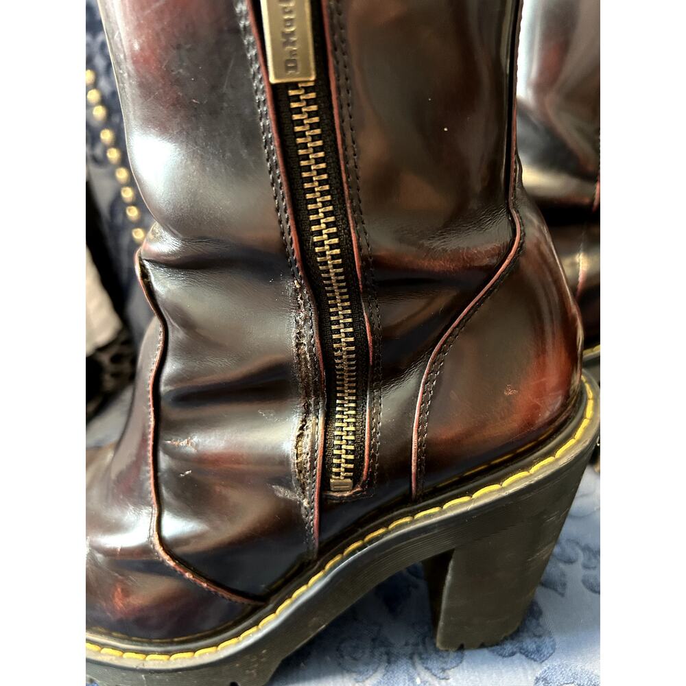Dr Martens Magdalena II Cherry Red Rub Off size 8/EU 39 - Picture 4 of 8